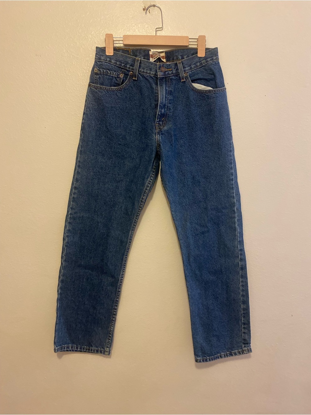 Levi's Men's Straight-Leg Dark Blue Denim Jeans 32x30